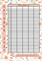 Wand Familien Kalender 2027 - für 5 Leute