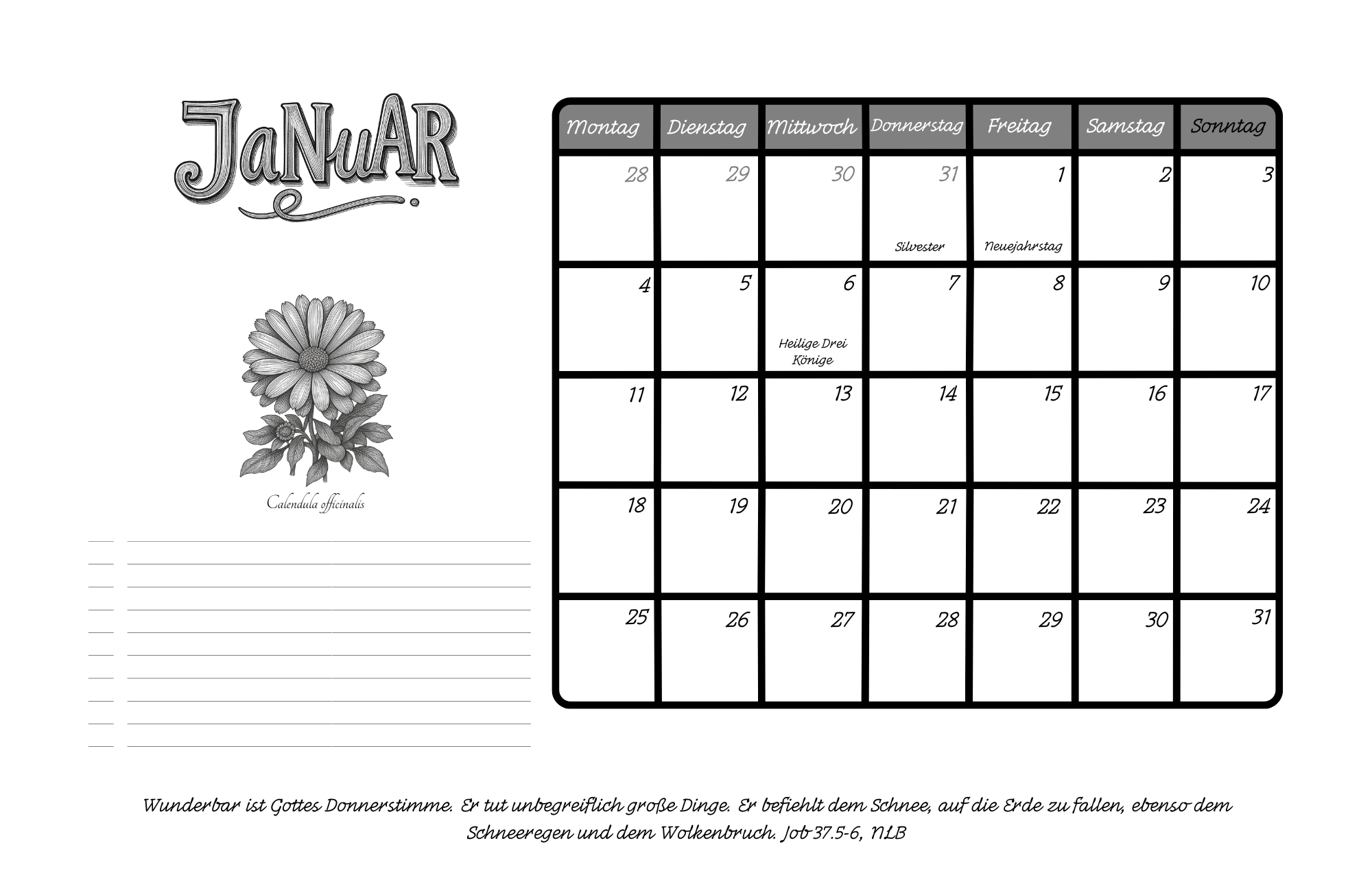 Tischkalender 2027