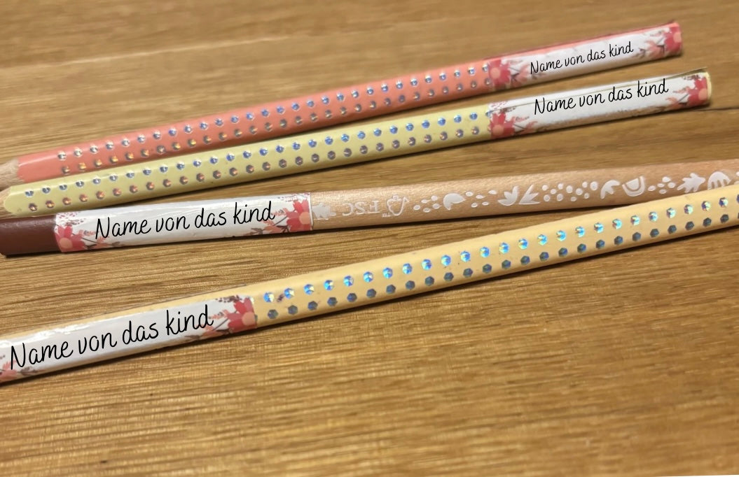 Set 18 Etiketten für Buntstifte - Schulkind 2026/27