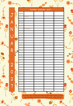 Familien Kalender 2027 - 4 Leute