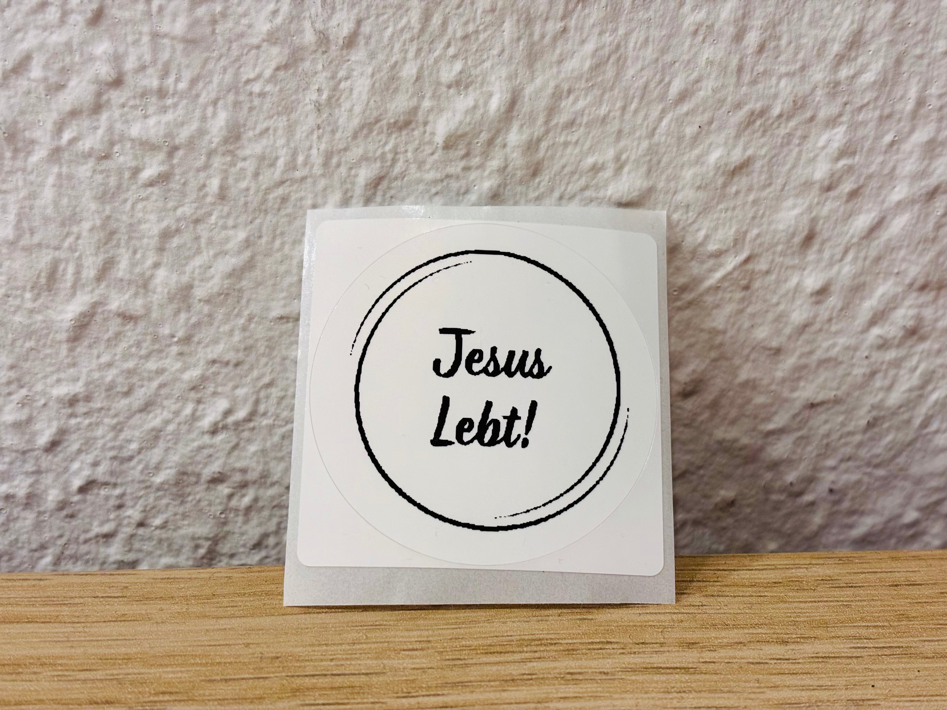 Stickers: Jesus lebt! (Weiß)
