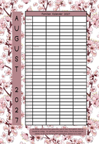 Familien Kalender 2027 - 4 Leute