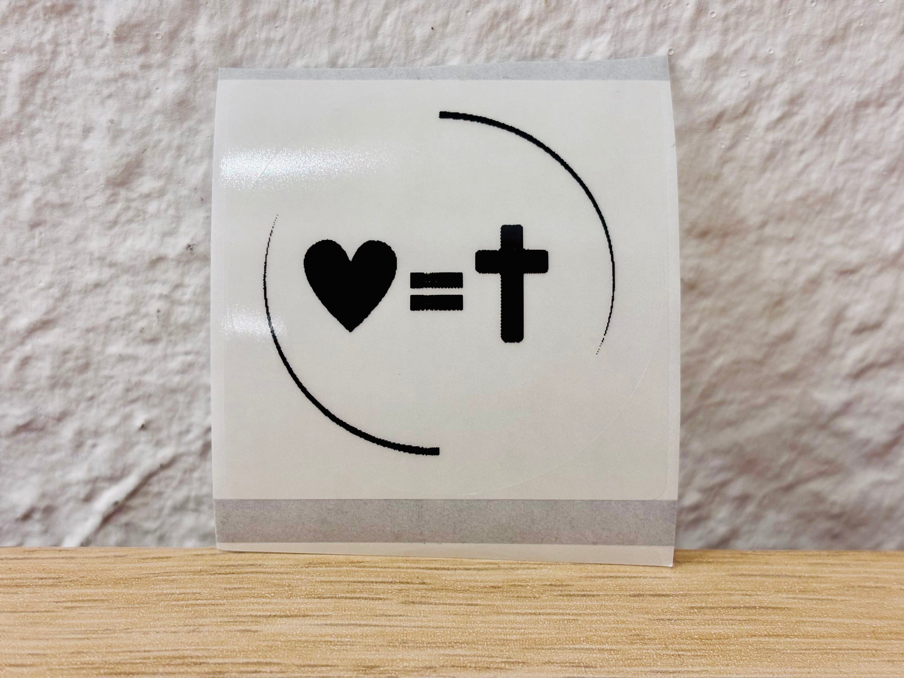 Stickers: Liebe = Kreuz