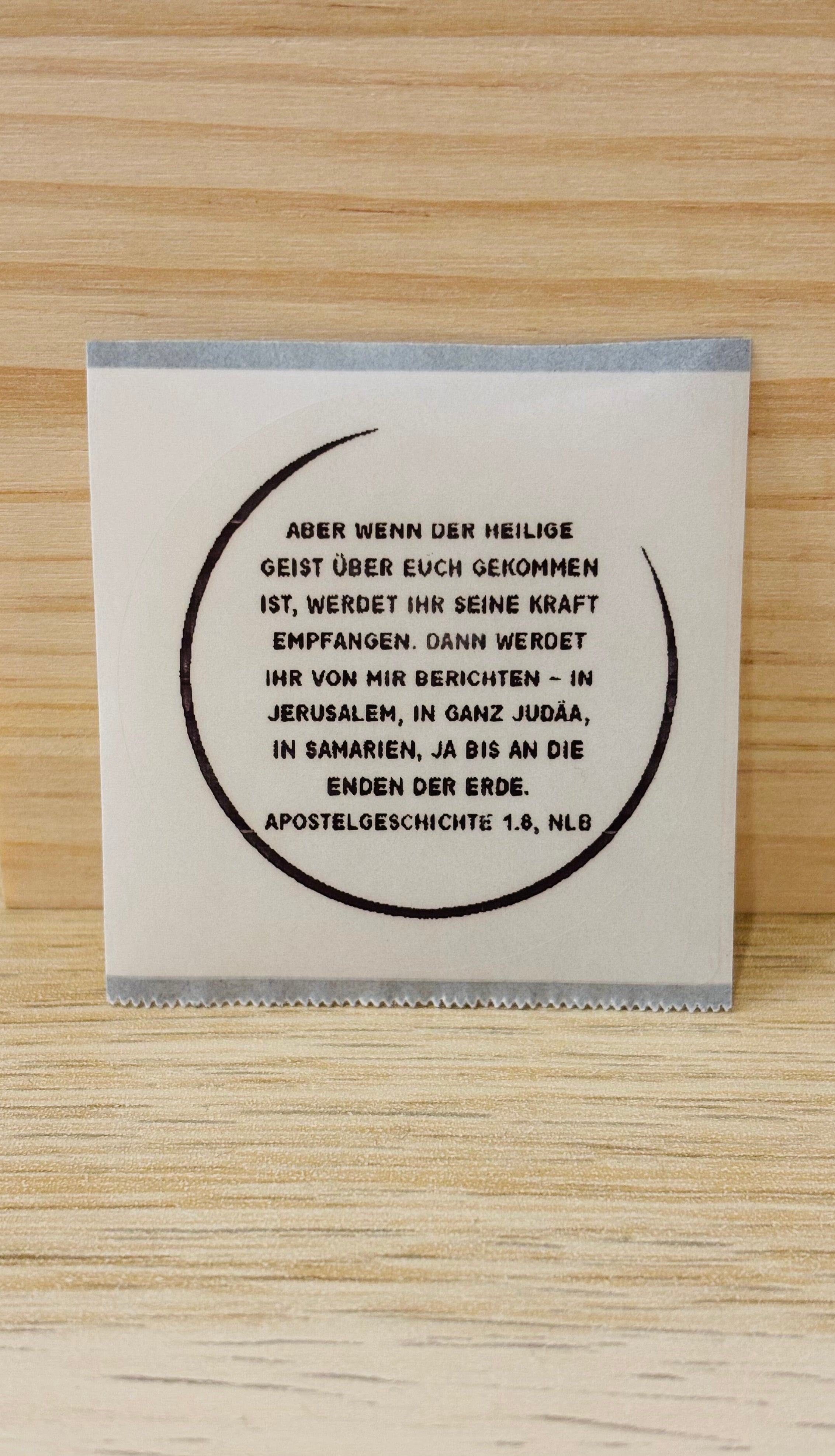 Pfingst-Aufkleber: Apst. 1.8