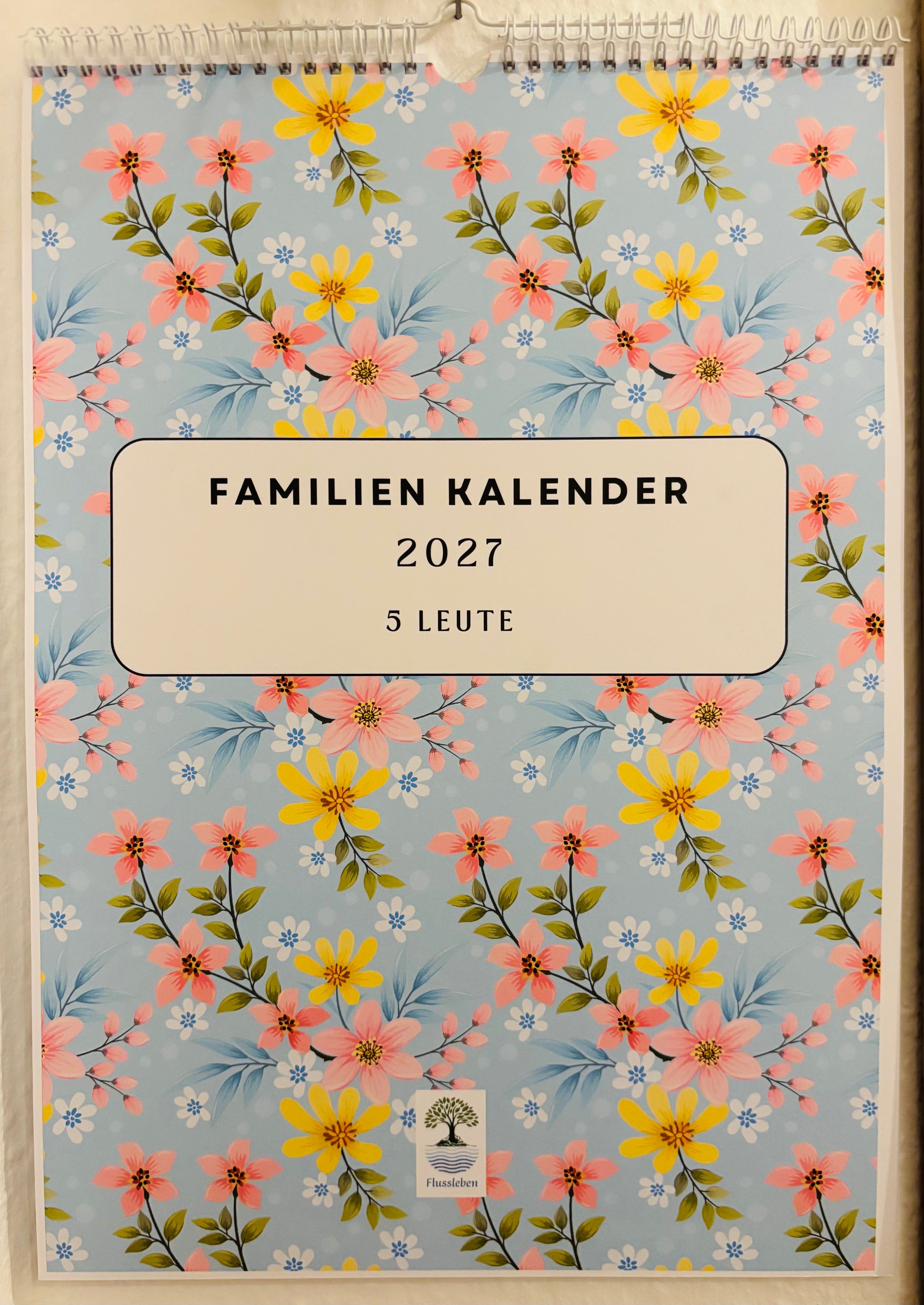 Wand Familien Kalender 2027 - für 5 Leute