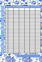Familien Kalendar 2027 - 6 Leute