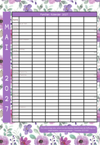Familien Kalendar 2027 - 6 Leute