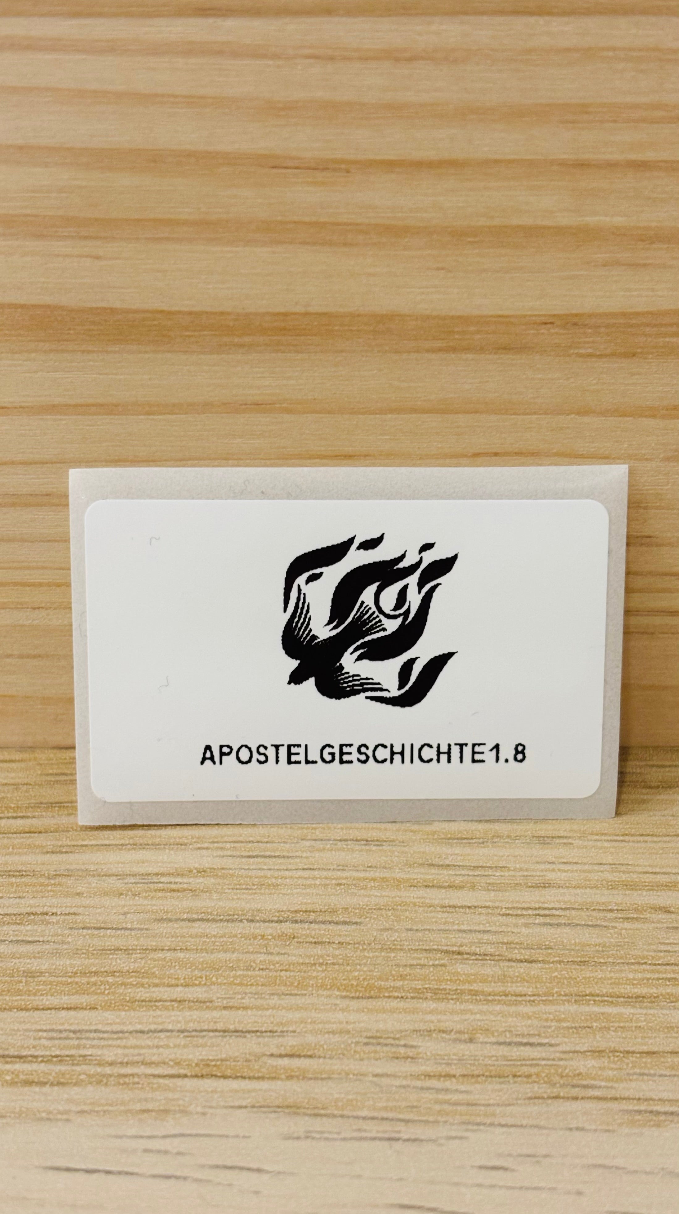 Pfingst-Aufkleber: Apst. 1.8: Heilige Geist