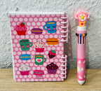 Notizheft + Buntstift