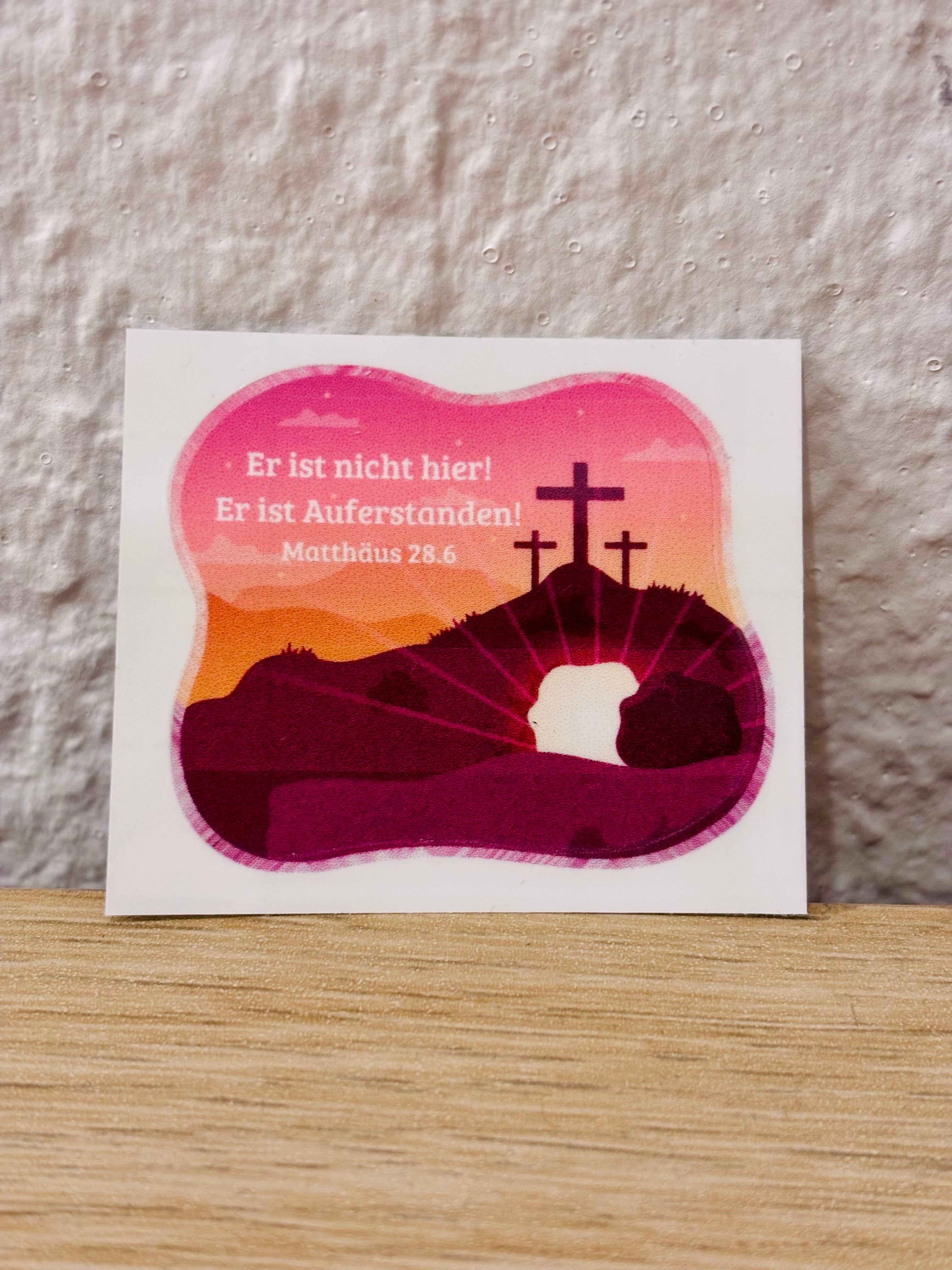 Stickers: Matthäus 28.6 - Wein, Wasserdicht