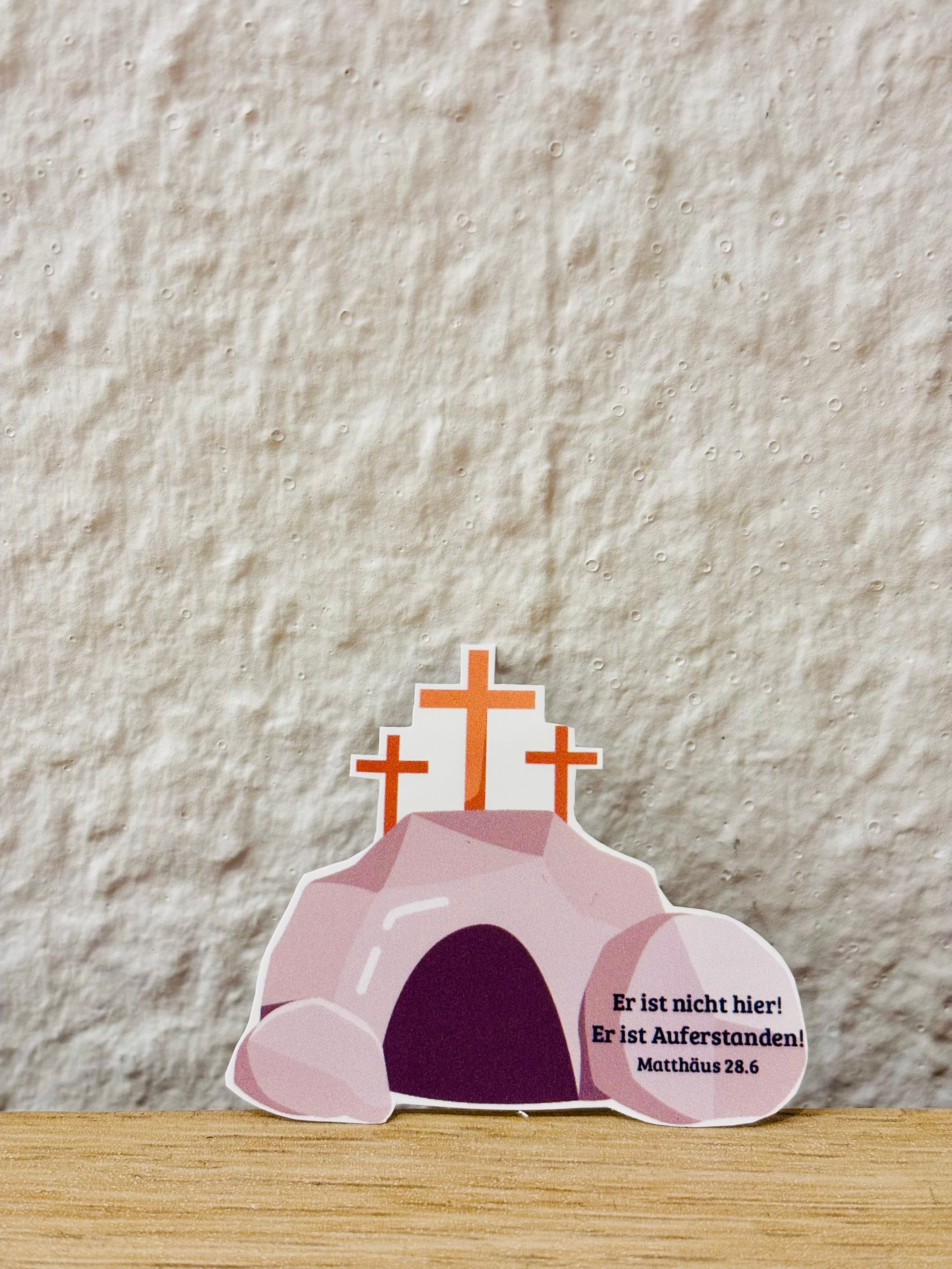 Stickers: Matthäus 28.6 - Grau