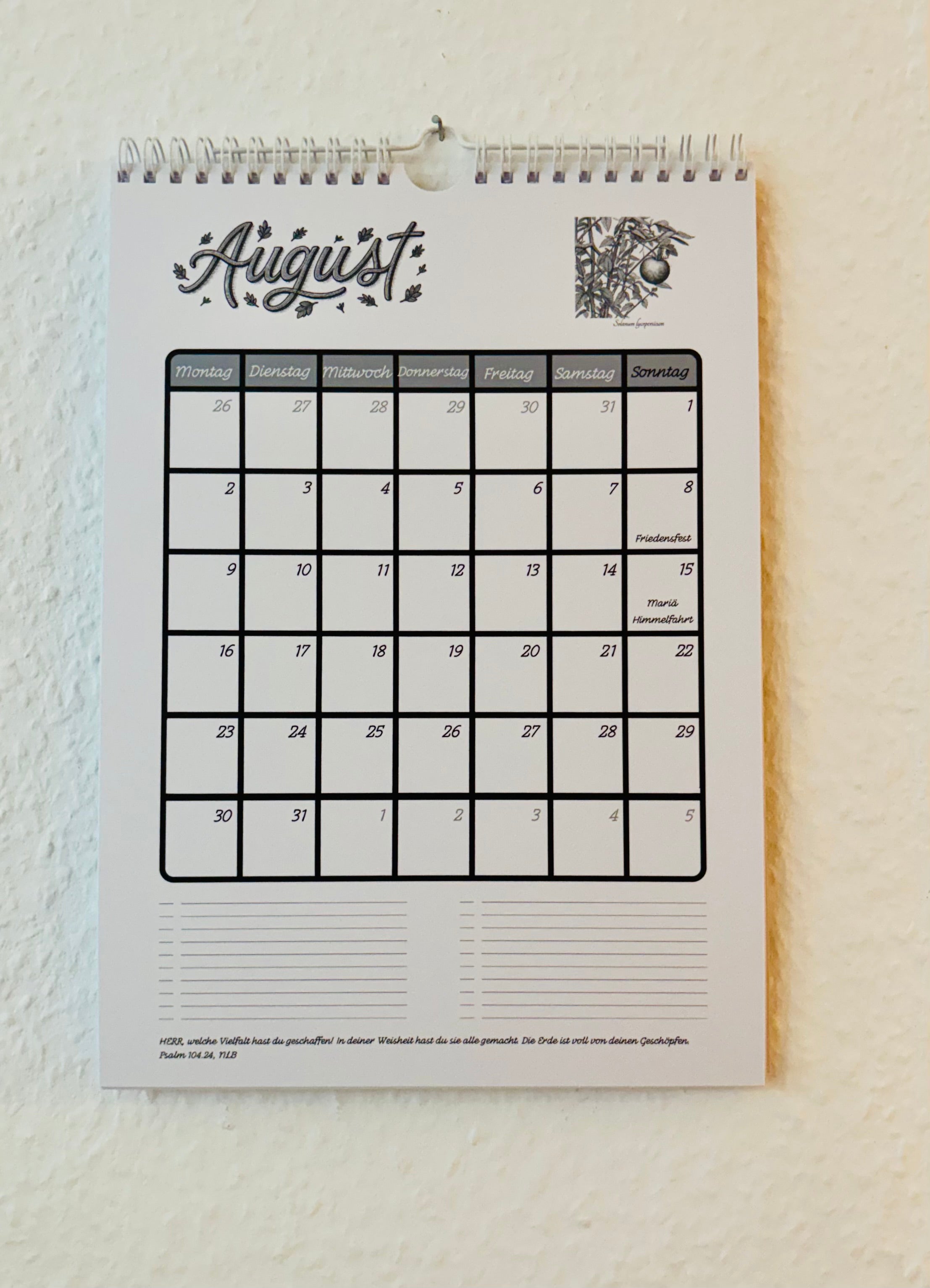 Wandkalender 2027