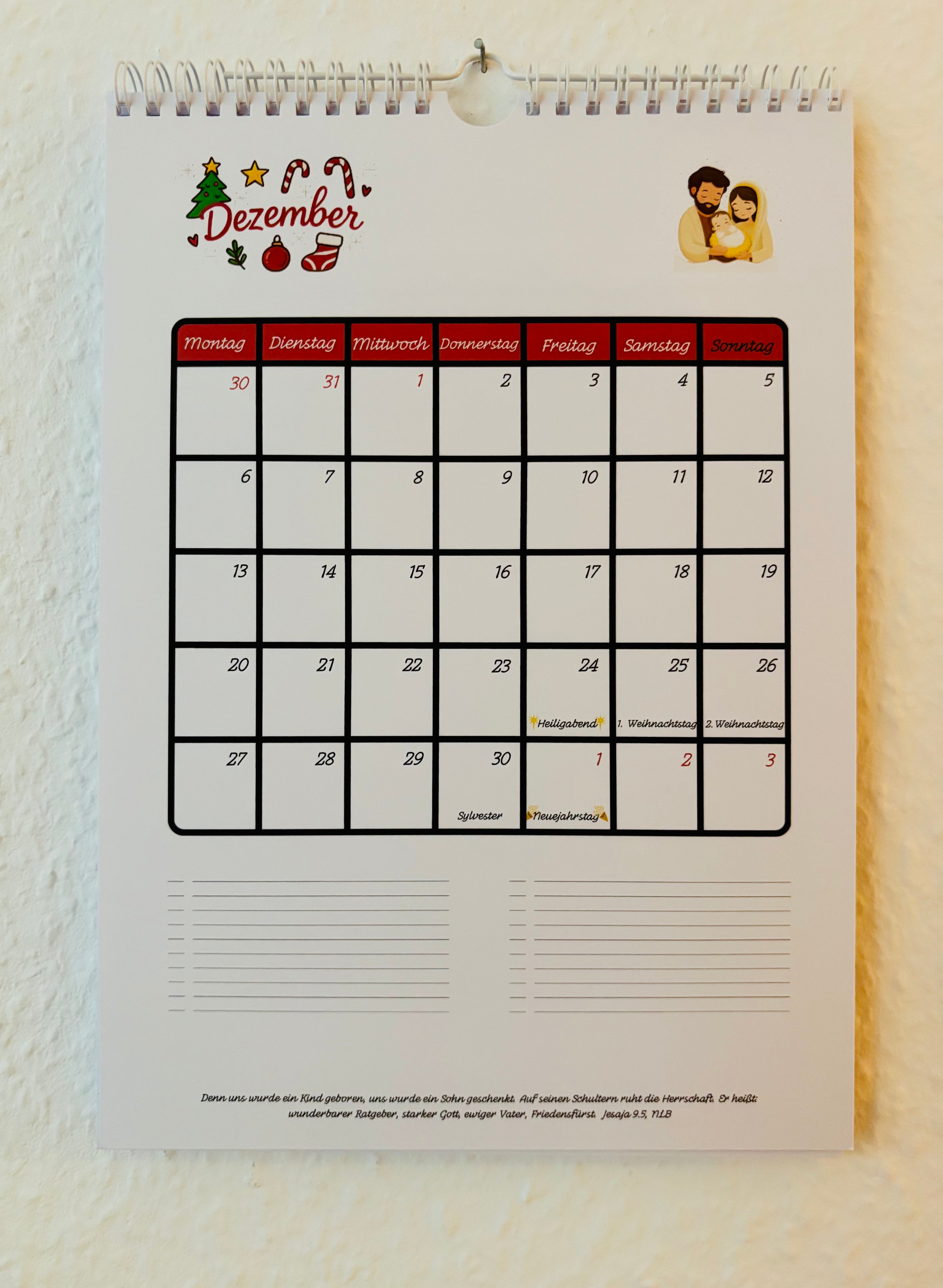 Wandkalender 2027