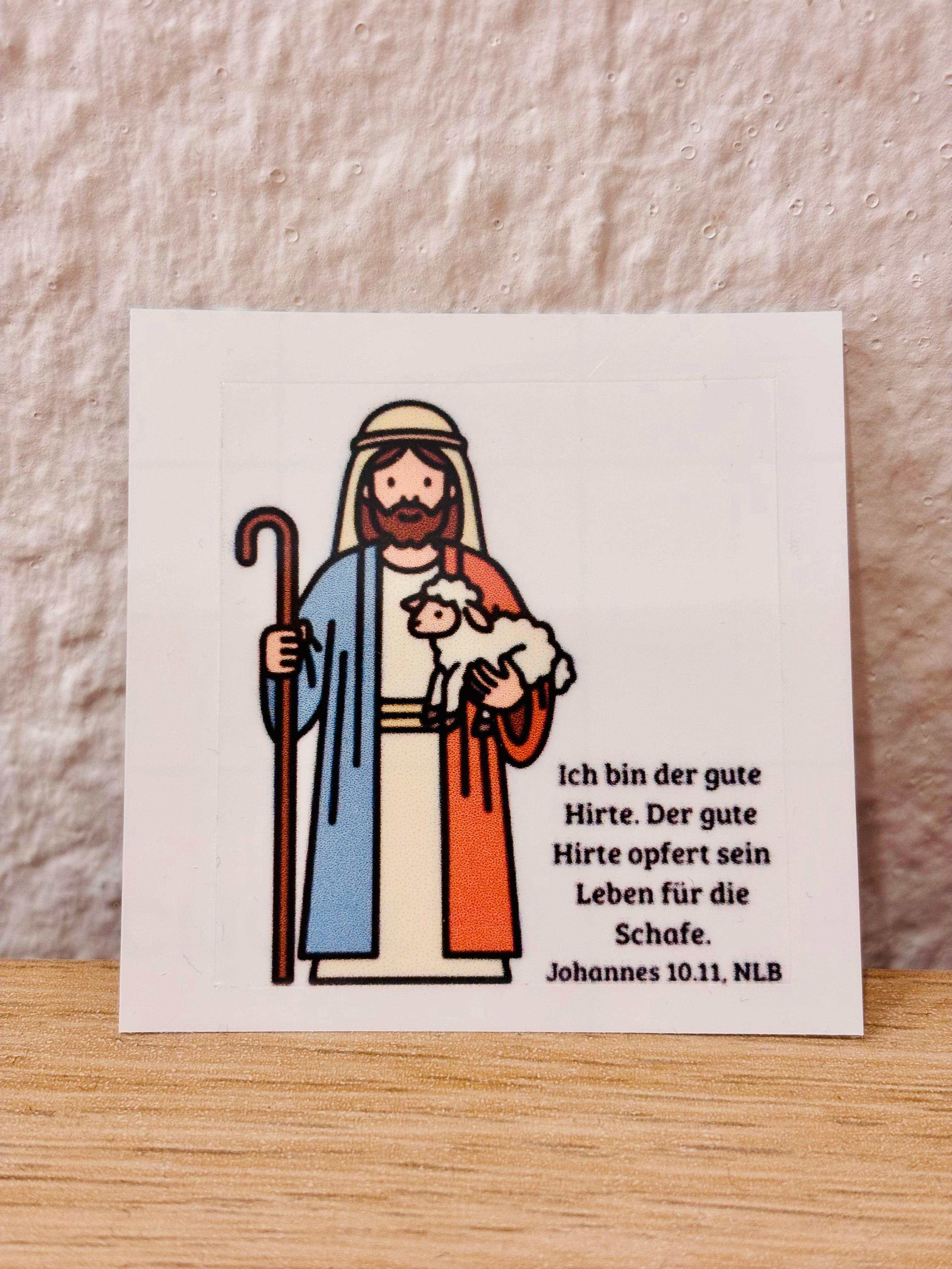 Stickers: Johannes 10.11 - Blau, wasserdicht