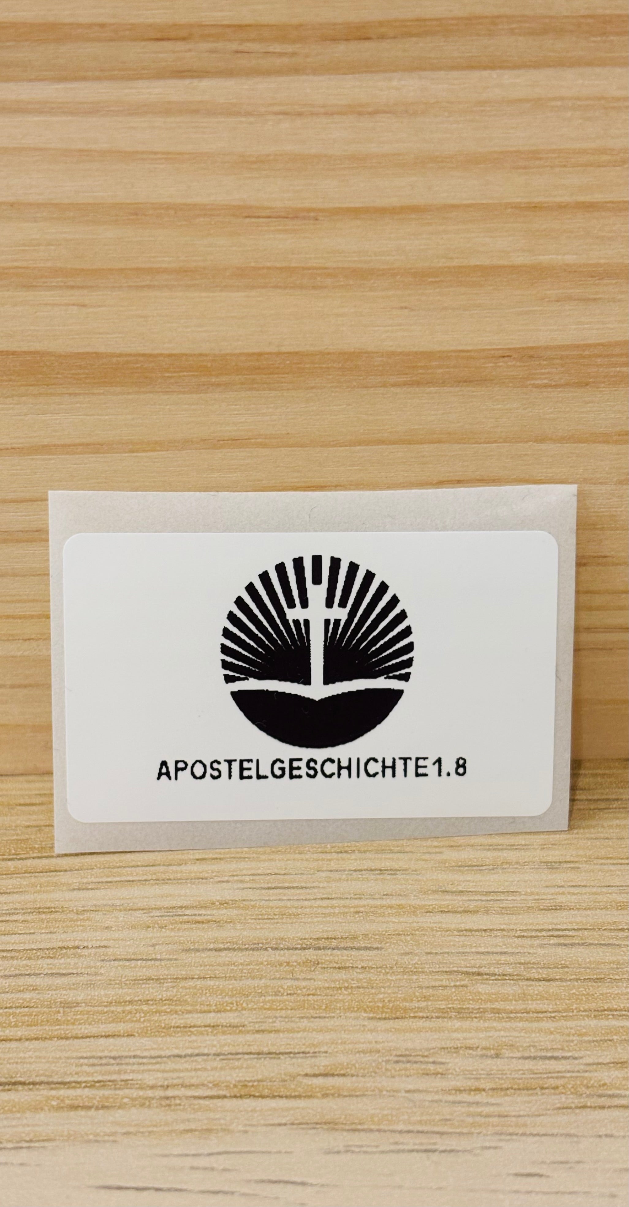 Pfingst-Aufkleber: Apst. 1.8 - Kreuz