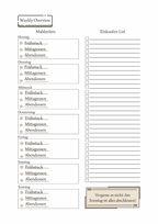 Jahres planner