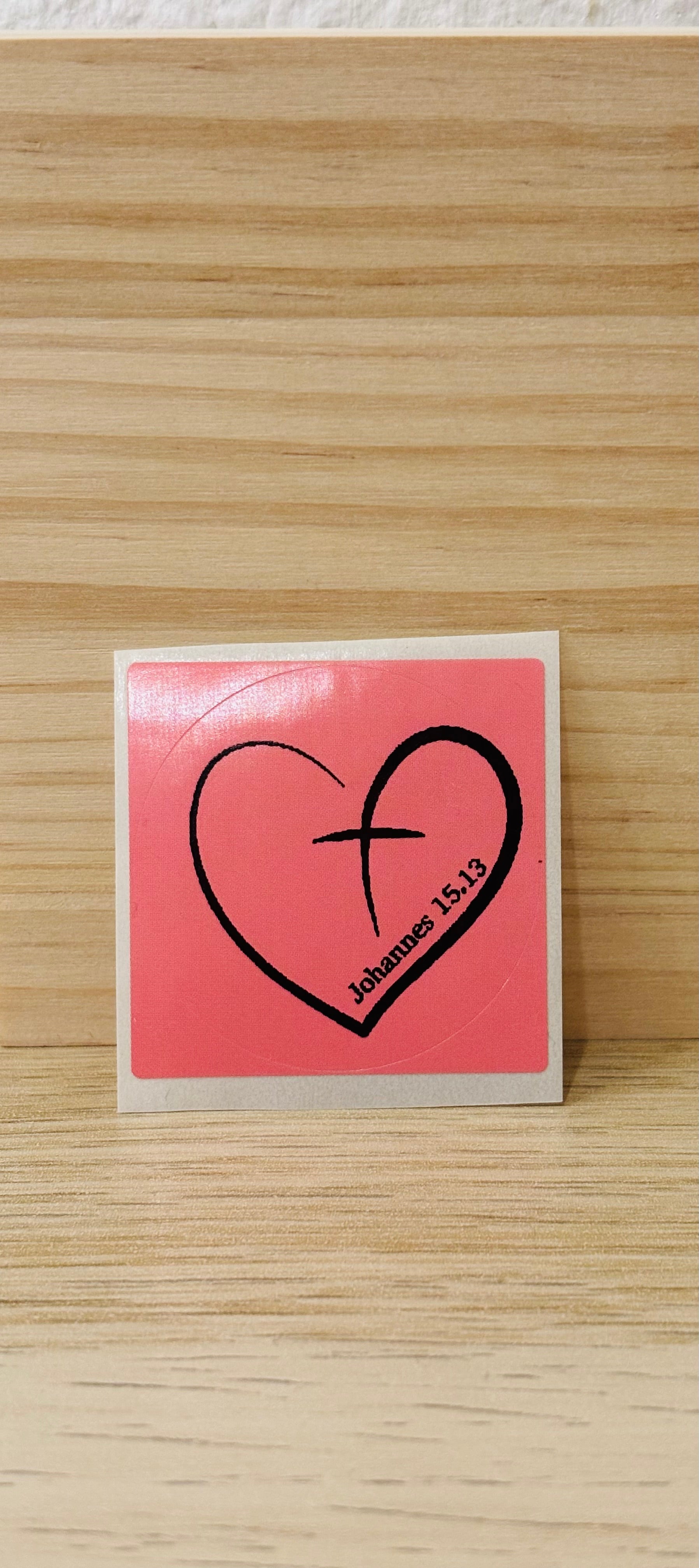 Aufklebern: Johannes 15.13