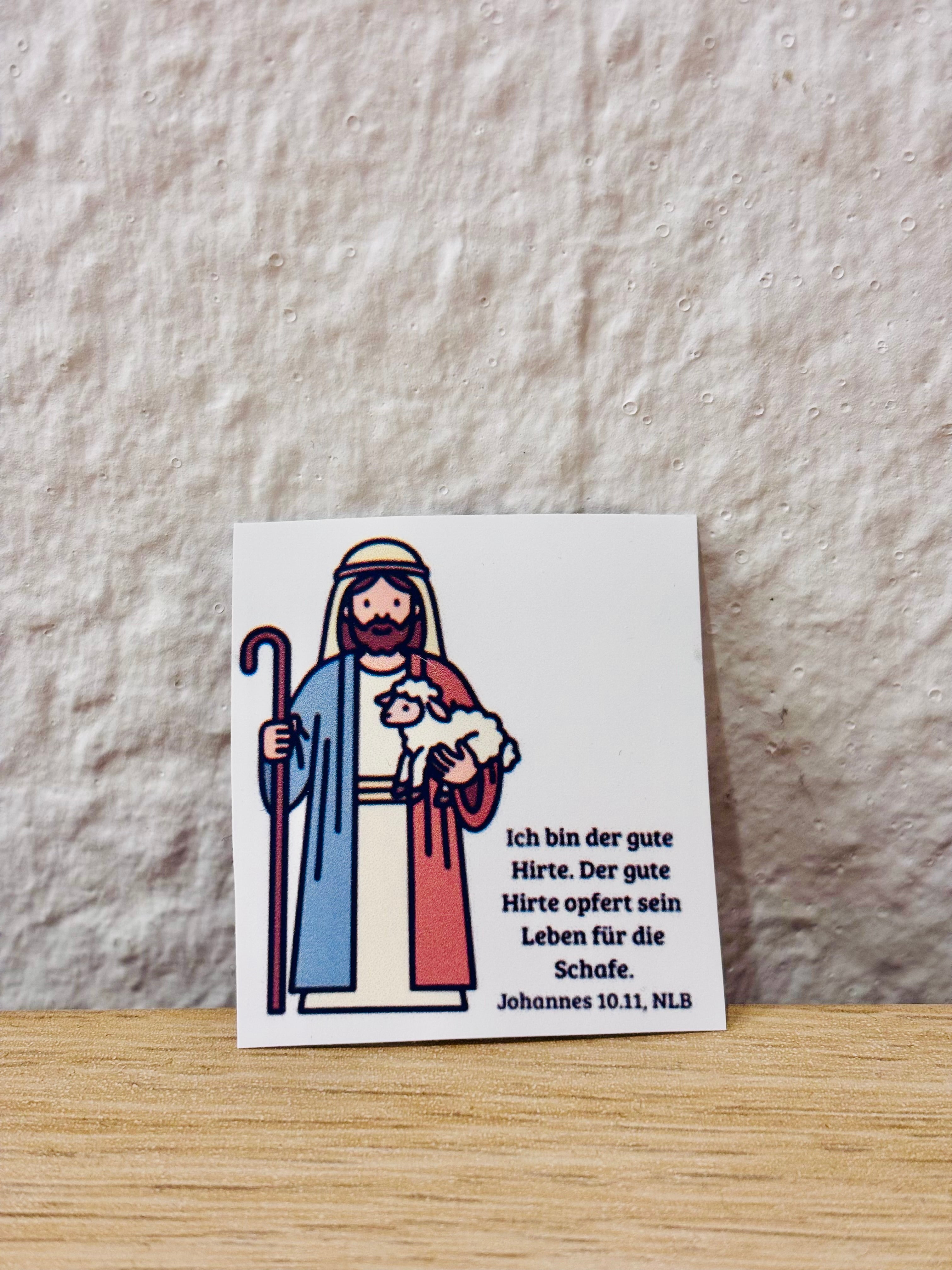 Stickers: Ich bin der gute Hirte - blau