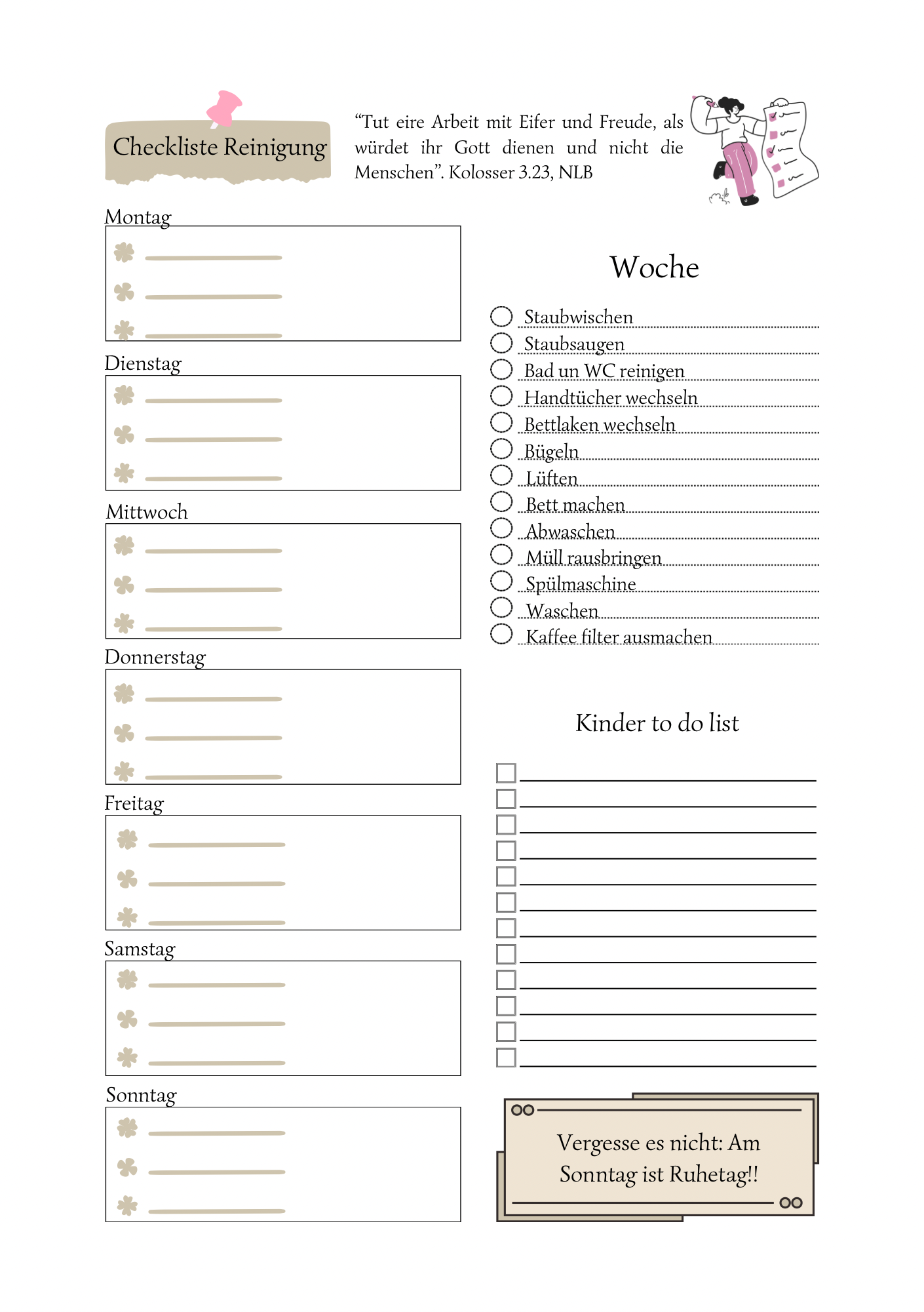 Jahres planner
