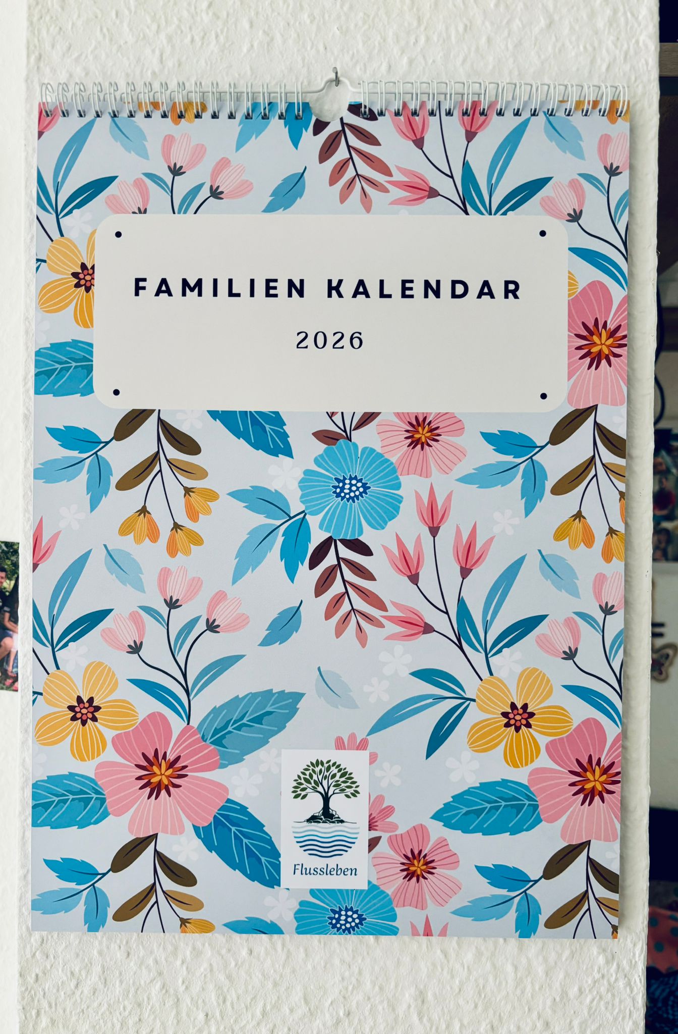 Wand Familien Kalender 2026 - 6 Leute