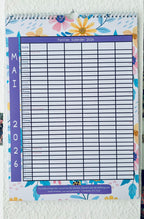 Wand Familien Kalender 2026 - 6 Leute