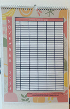 Wand Familien Kalender 2026 - 5 Leute