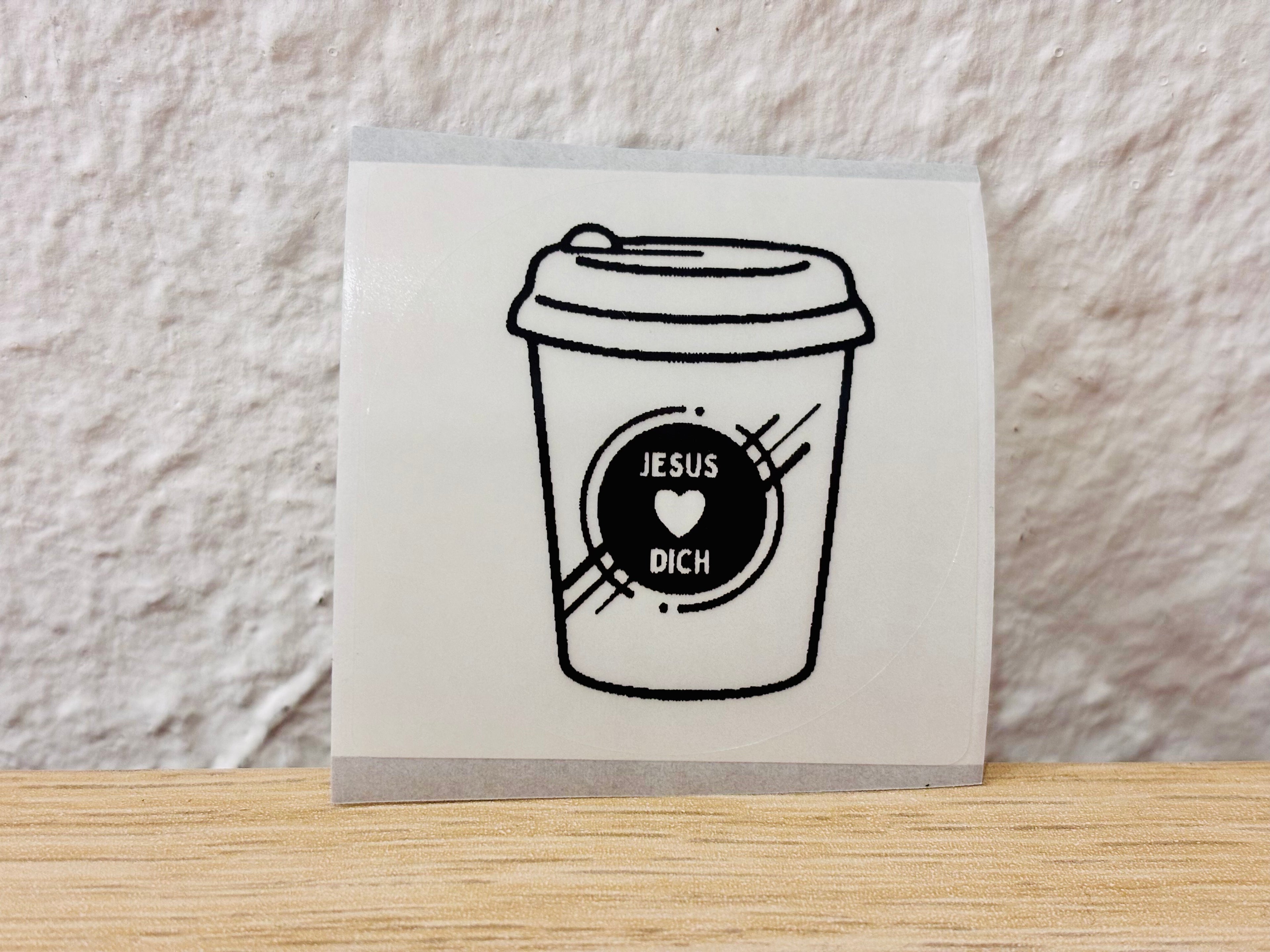 Stickers: Jesus lieb dich - Kaffee