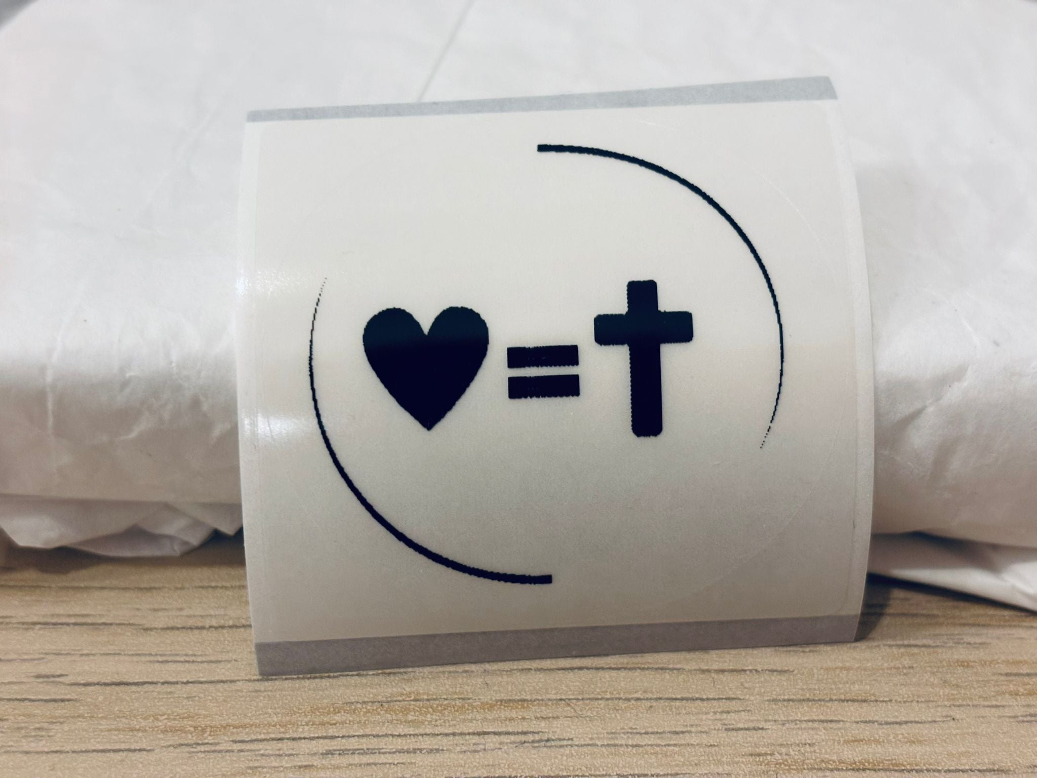 Set mit 10 transparenten Aufklebern, 50 x 50 mm