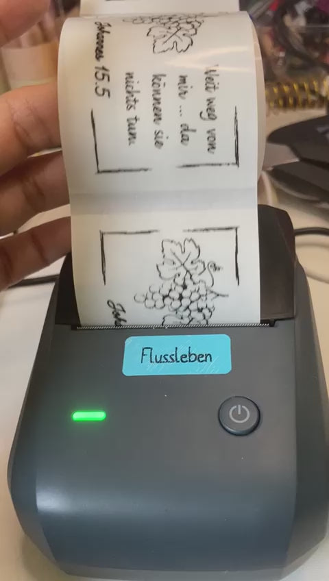 Set von 6  transparent stickers - 80x50mm