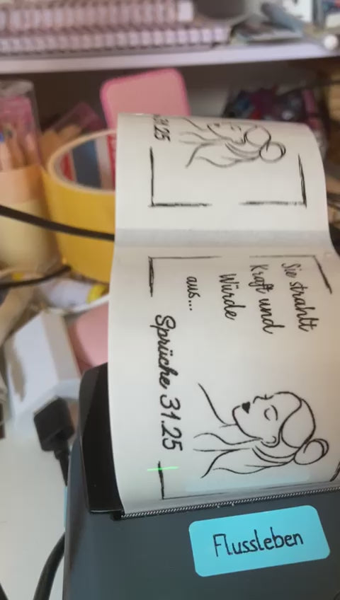 Set von 6  transparent stickers - 80x50mm