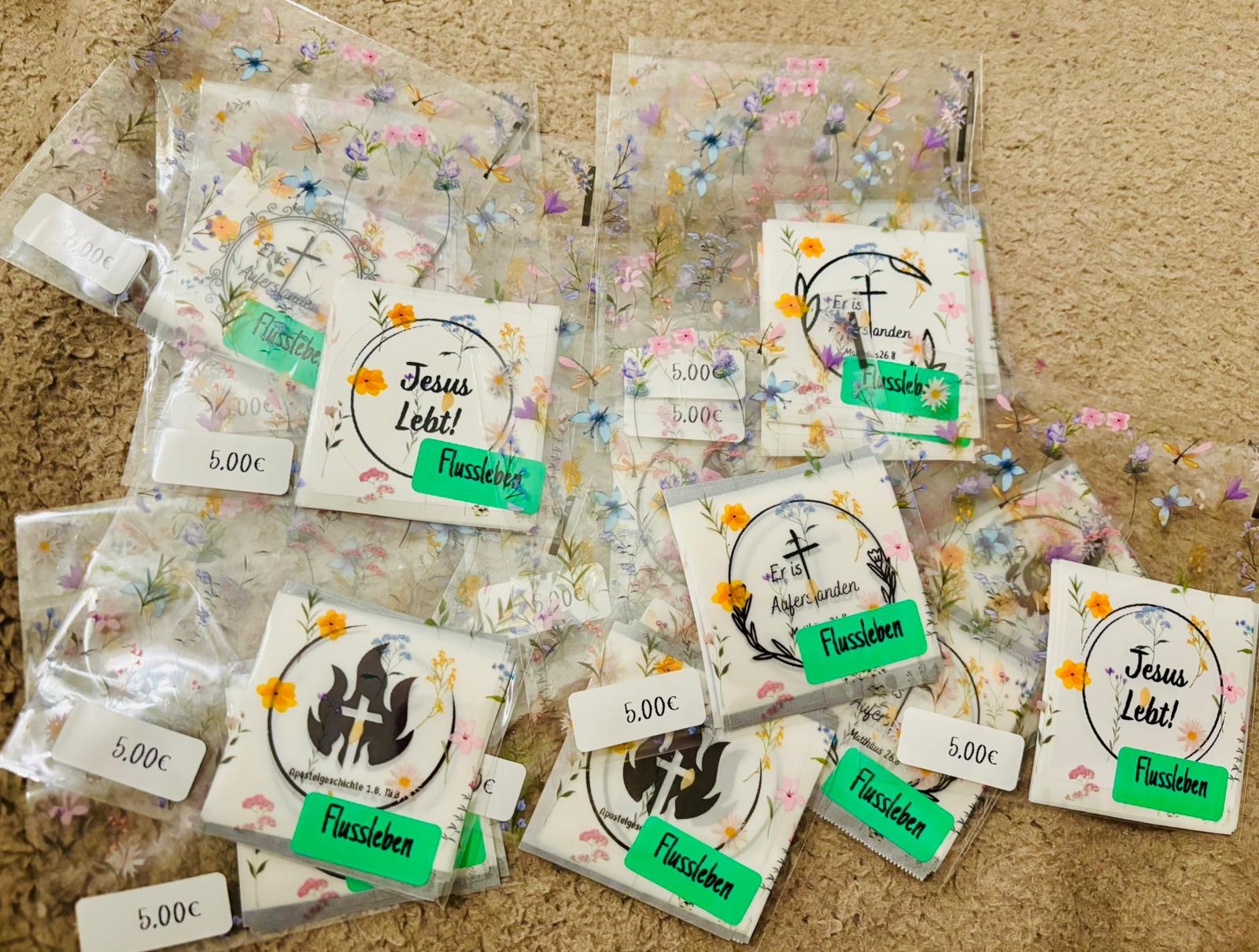 Überraschungstüte mit 10 Aufklebern, 50 x 50 mm