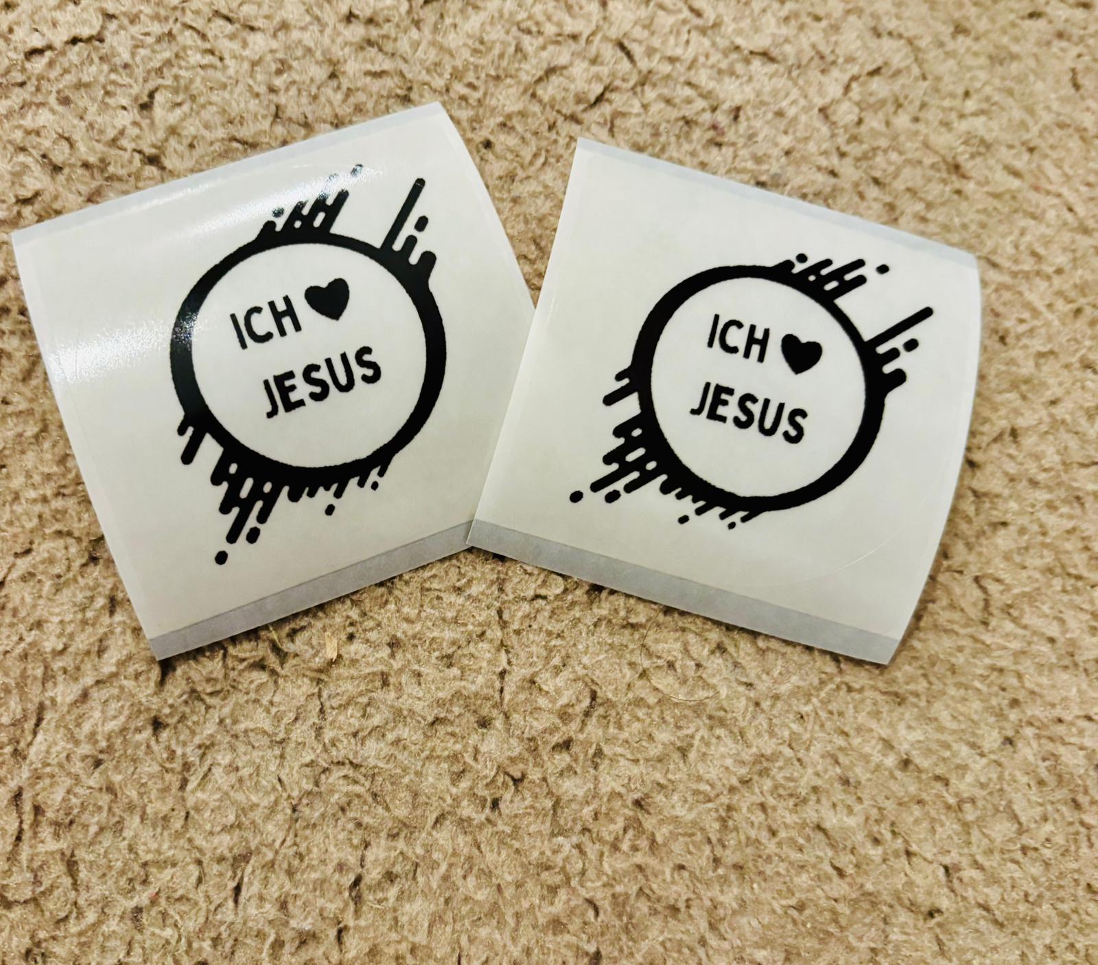 Set mit 10 transparenten, runden Aufklebern, 50 x 50 mm