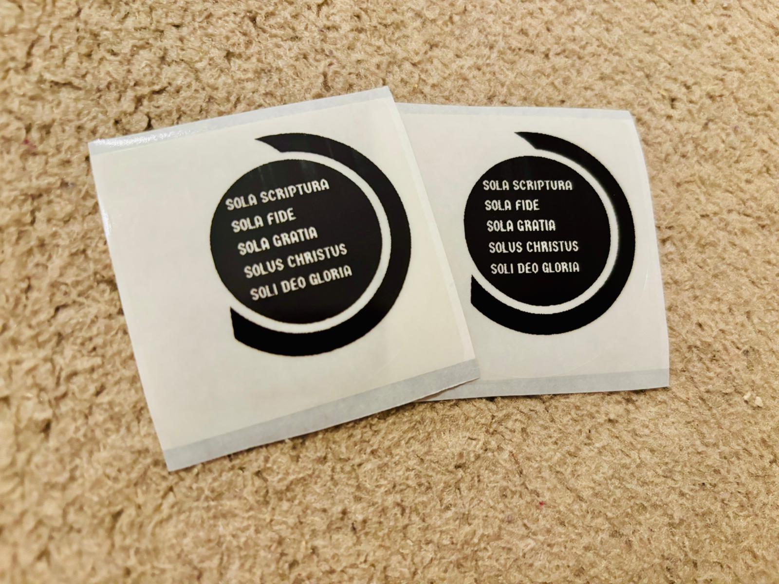 Set mit 10 transparenten, runden Aufklebern, 50 x 50 mm