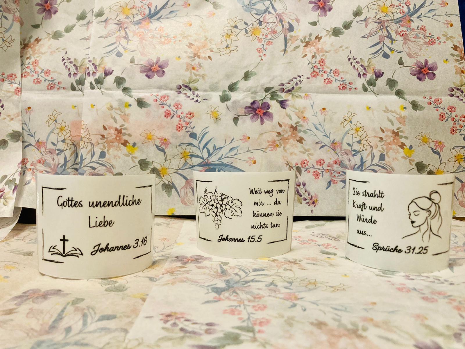 Set von 6  transparent stickers - 80x50mm